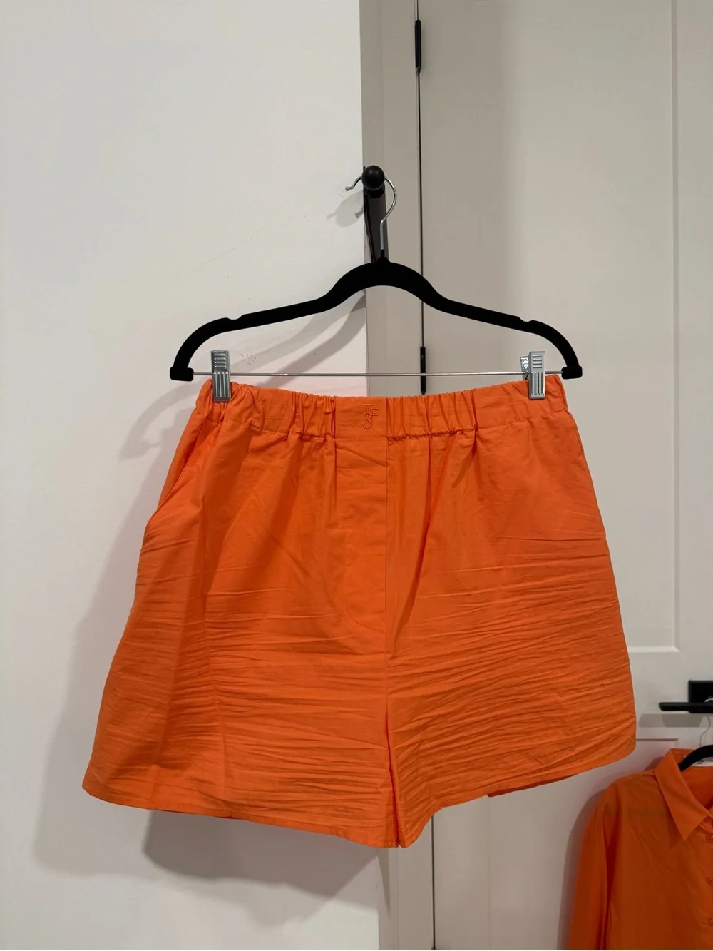 The Frankie Shop Lui Tangerine Shirt Boxer Shorts Set Orange L